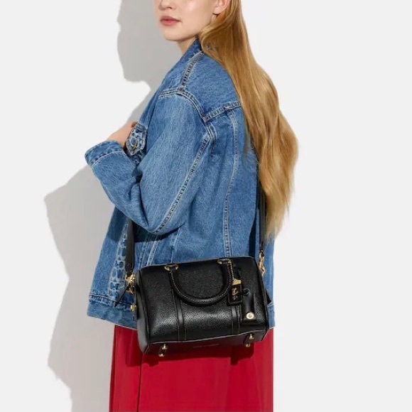 Coach Ruby 25 Pebble Leather Satchel - Picture 5 of 14